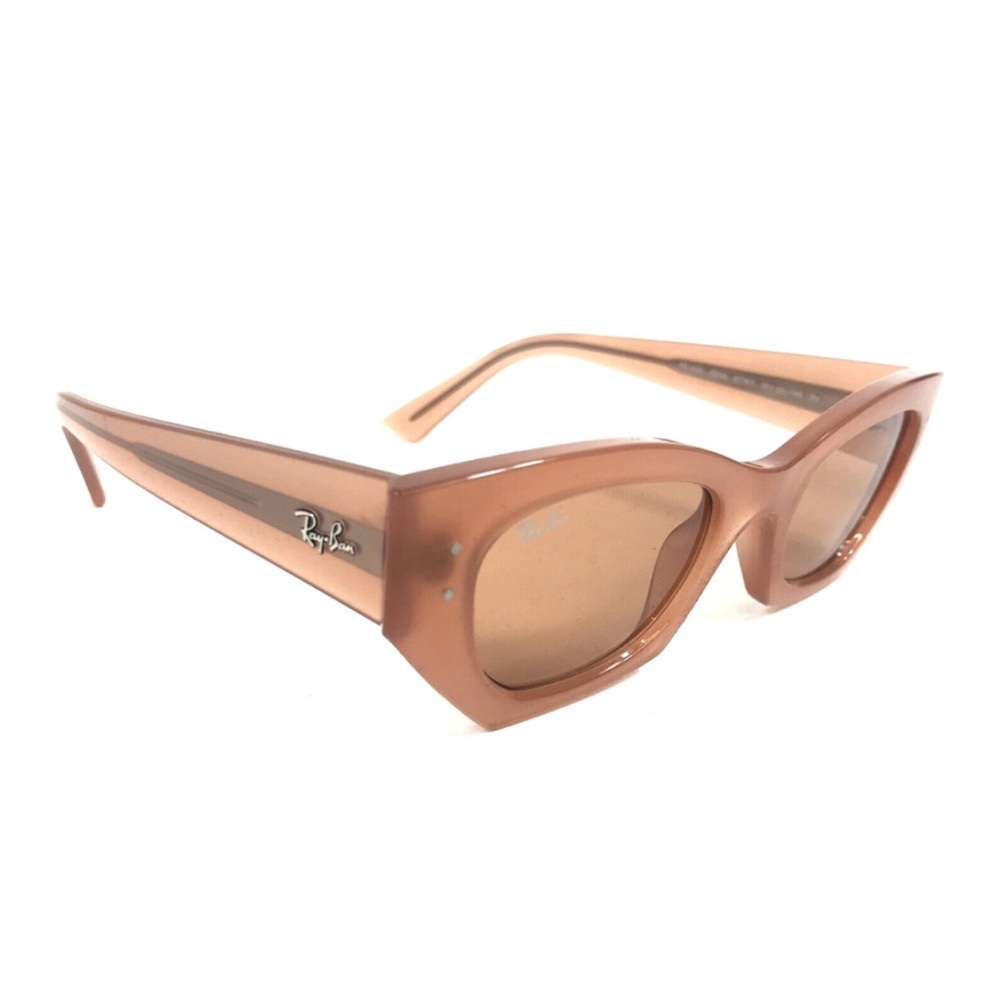 Ray-Ban Sunglasses RB4430 ZENA 6778/7 Cannella Cloudy Shiny Frames Orange Lenses - Picture 4 of 16